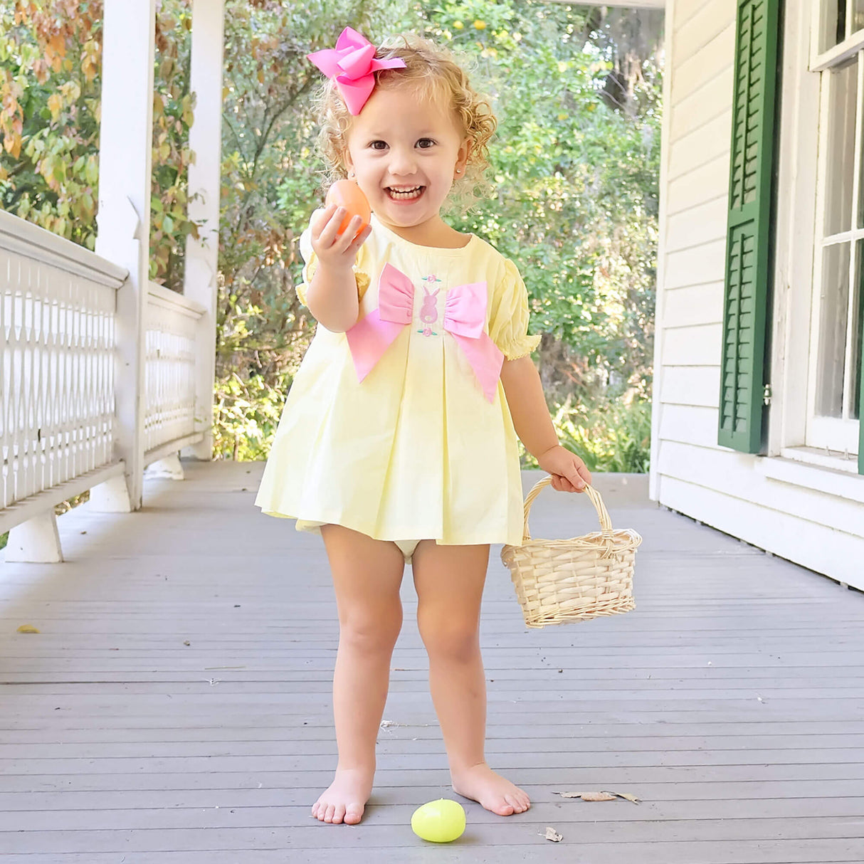 Bunny & Flowers Yellow Isabella Skirt Bubble