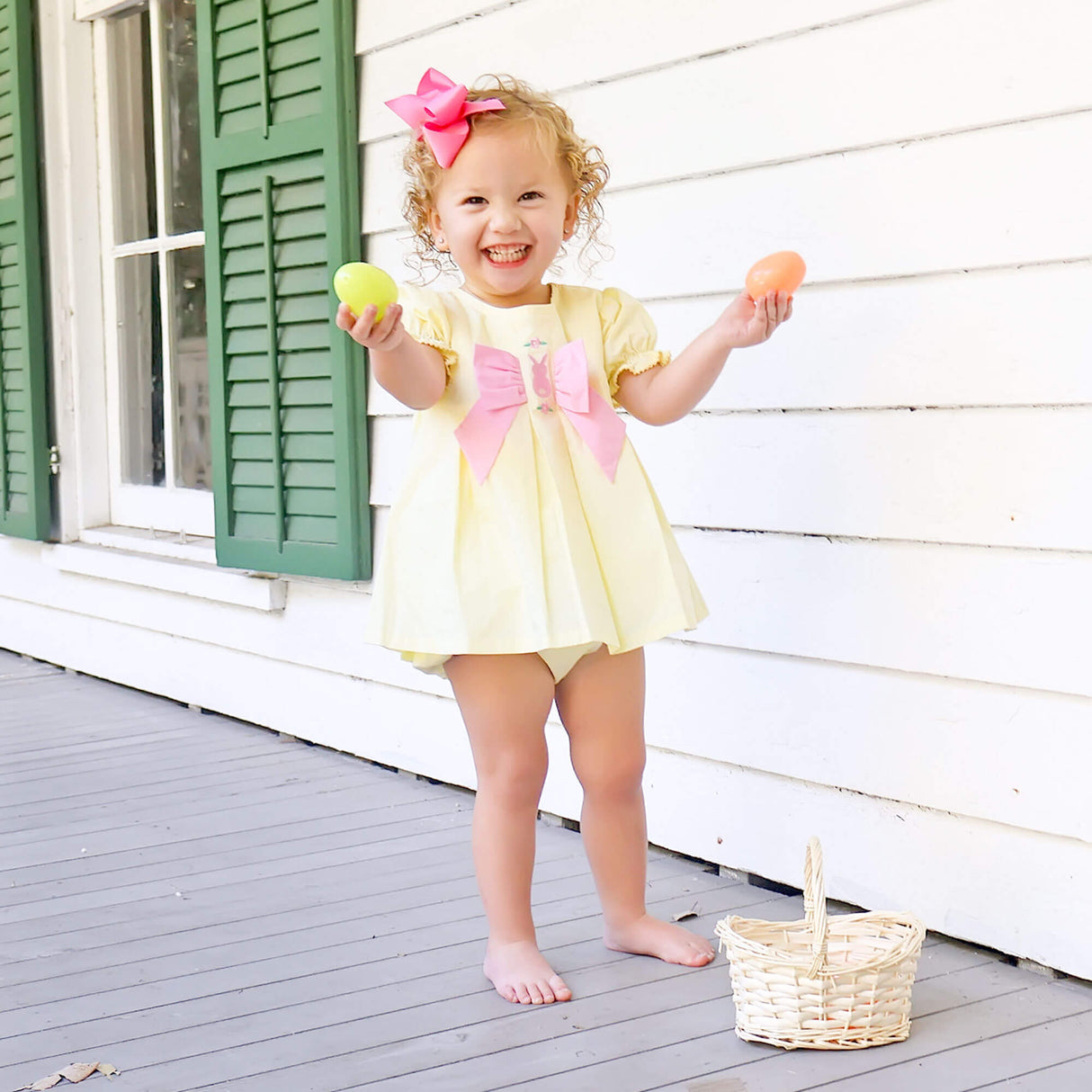 Bunny & Flowers Yellow Isabella Skirt Bubble