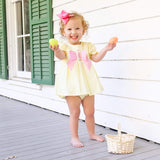 Bunny & Flowers Yellow Isabella Skirt Bubble