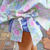 Botanical Floral Bunny Smocked Angel Sleeve Bloomer Set