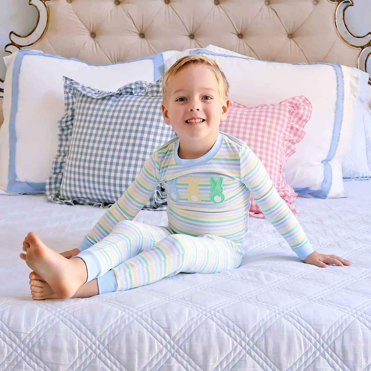 Peeps Pastel Blue Stripe Pajamas