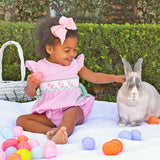 Easter Bunny Smocked Pink Gingham Beverly Bubble