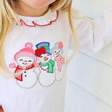 Snowman White Long Sleeve Top