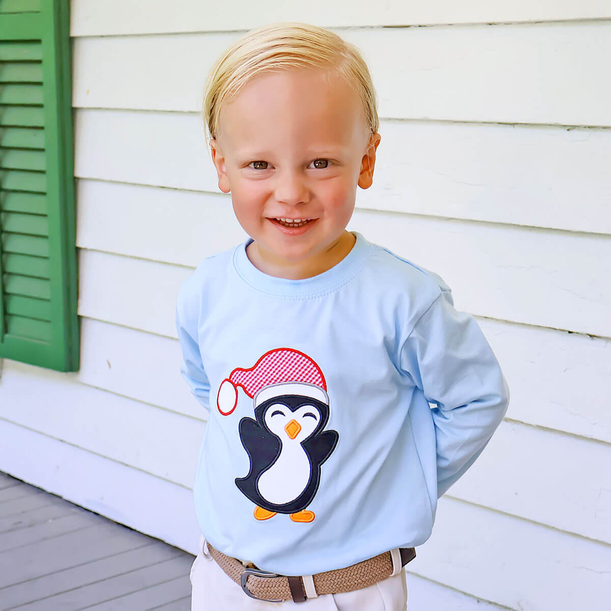 Penguin Light Blue Long Sleeve Shirt