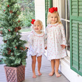 Candy Cane Ruffle Collared Dress