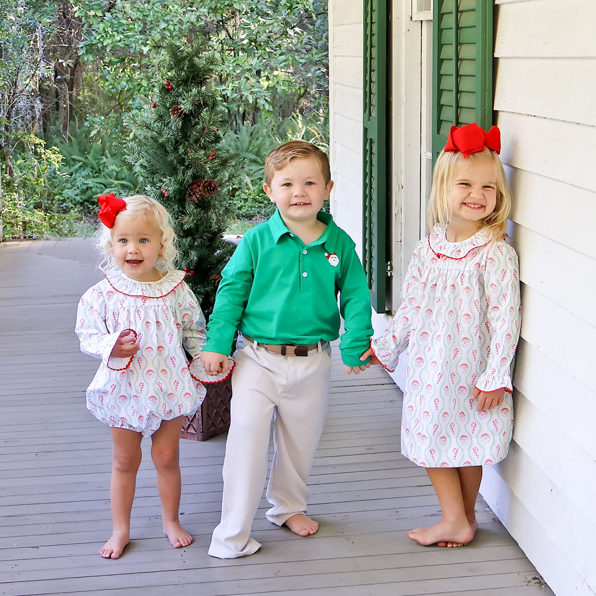 Candy Cane Ruffle Collared Bubble