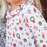 Christmas Delights Ruffle Collared Dress