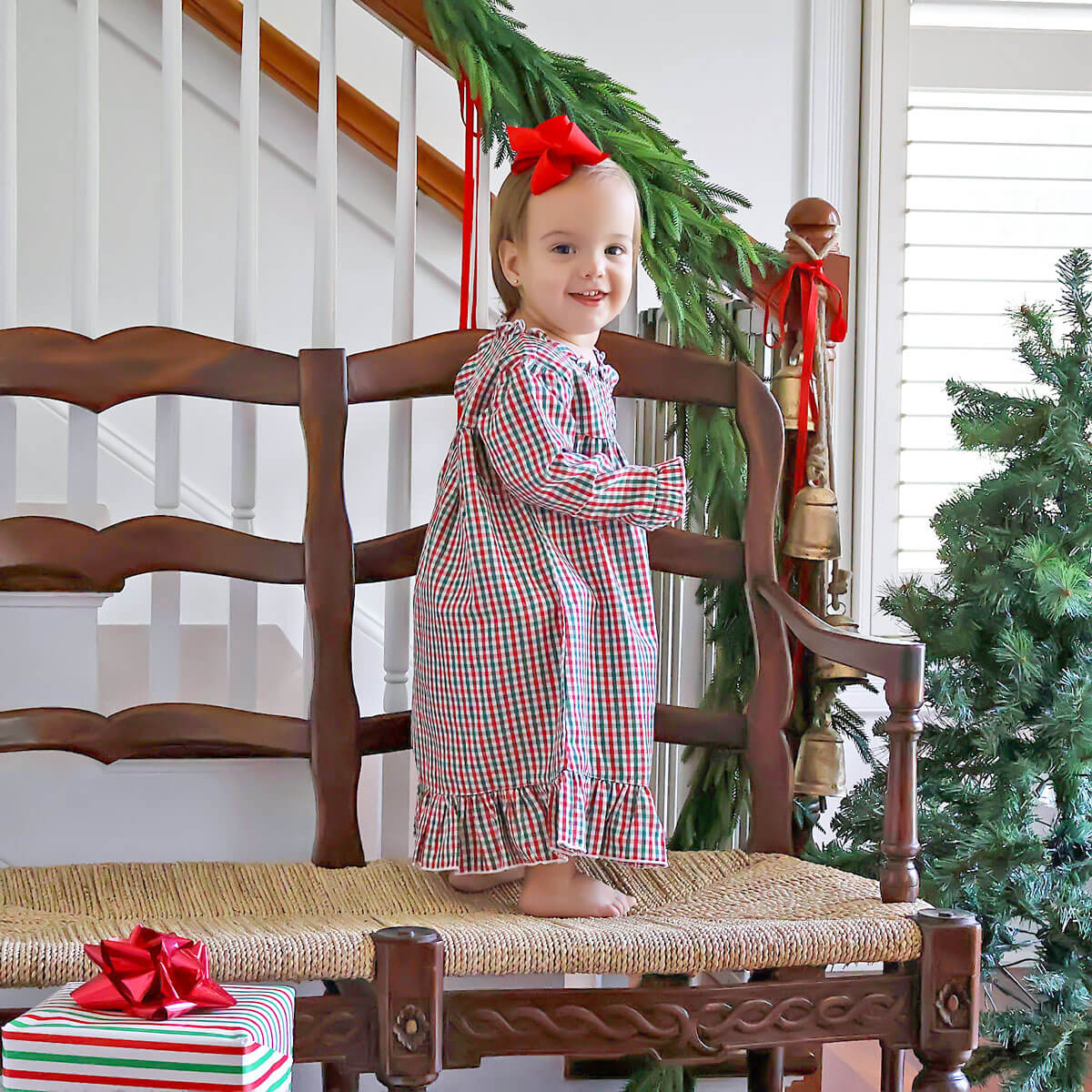 Green & Red Gingham Nightgown