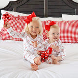 Bow Lattice White Pajamas