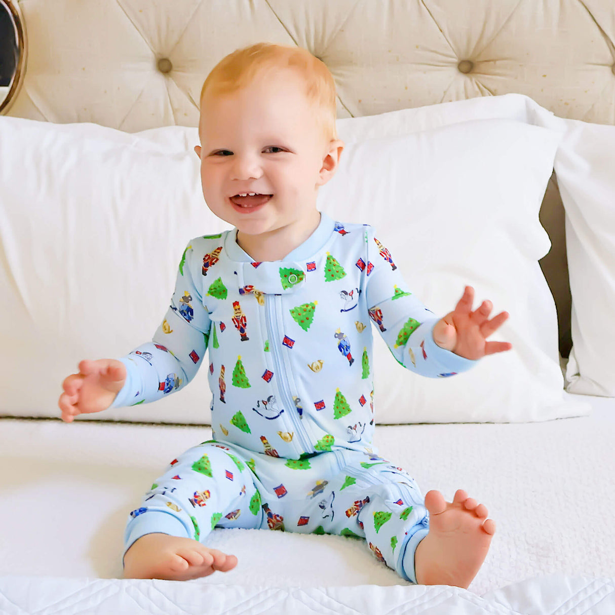 Nutcracker Blue Print Zip Sleeper