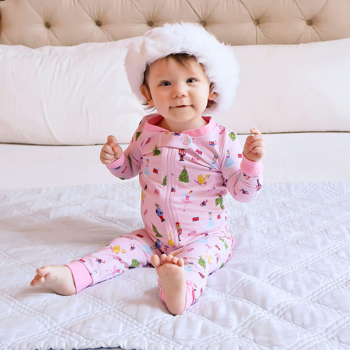 Nutcracker Pink Print Zip Sleeper