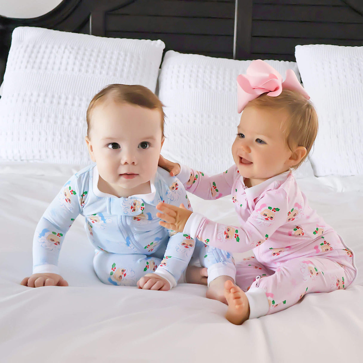 Vintage Santa Pink Zip Sleeper