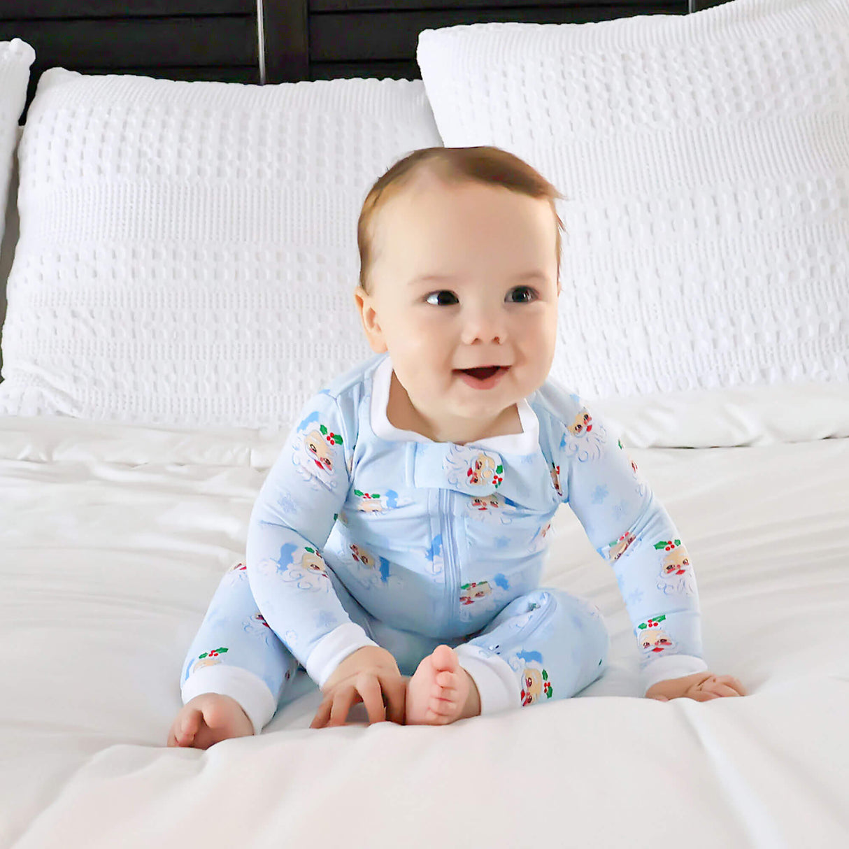 Vintage Santa Blue Zip Sleeper