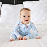 Vintage Santa Blue Zip Sleeper