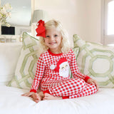 Happy Santa Red Gingham Pajamas