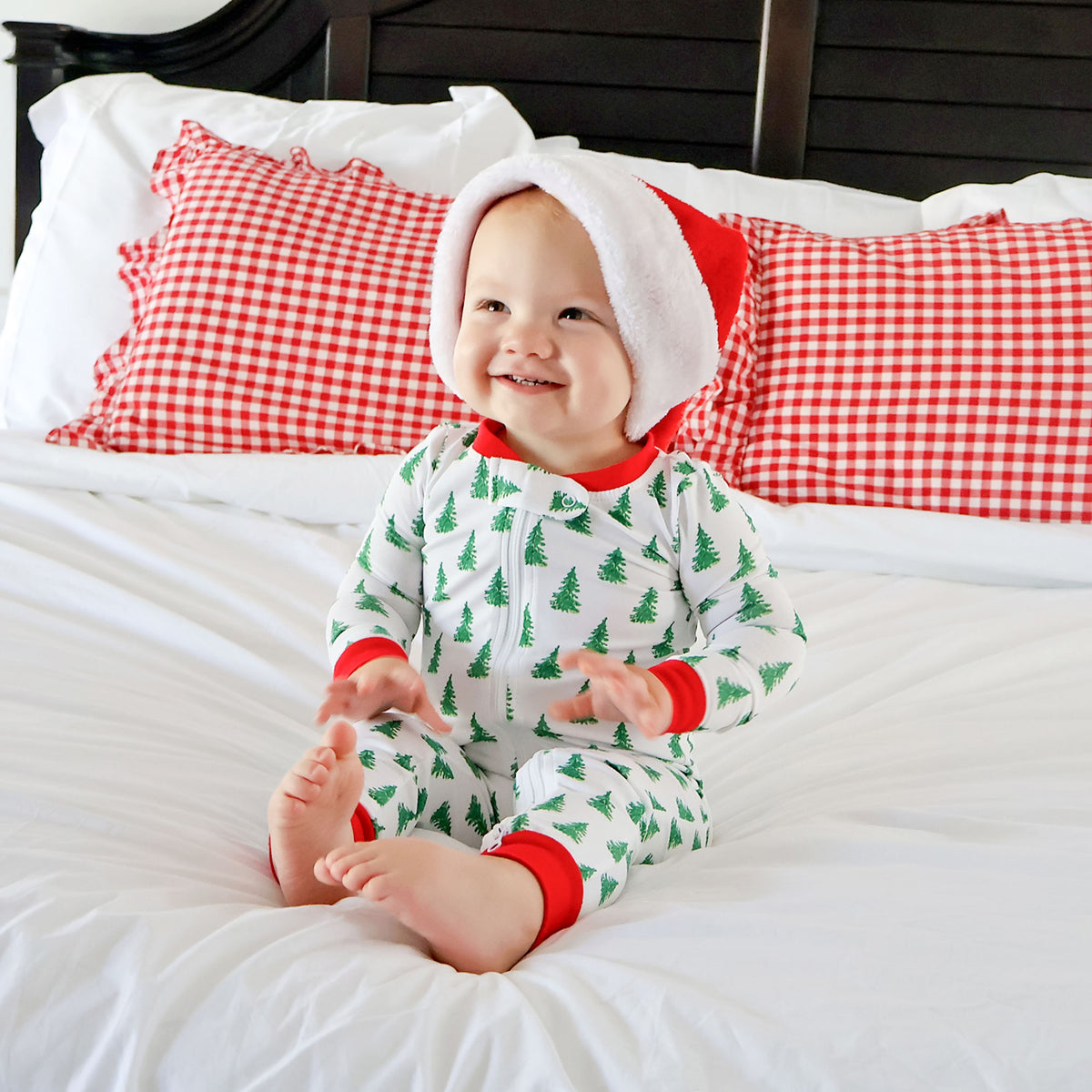 Christmas Tree White Zip Sleeper