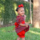 Westmount Plaid Red Paige Bloomer Set