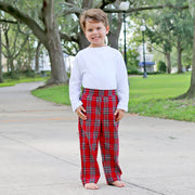 Winter Plaid Red Pants
