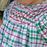 Windsor Plaid Smocked Bishop Dress