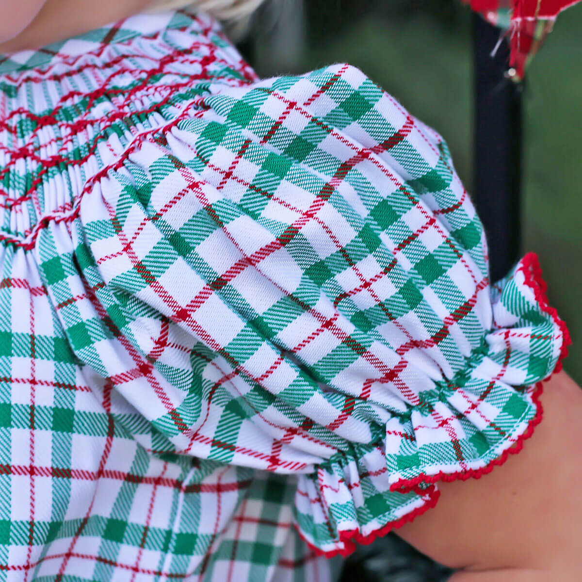 Windsor Plaid Smocked Bishop Dress