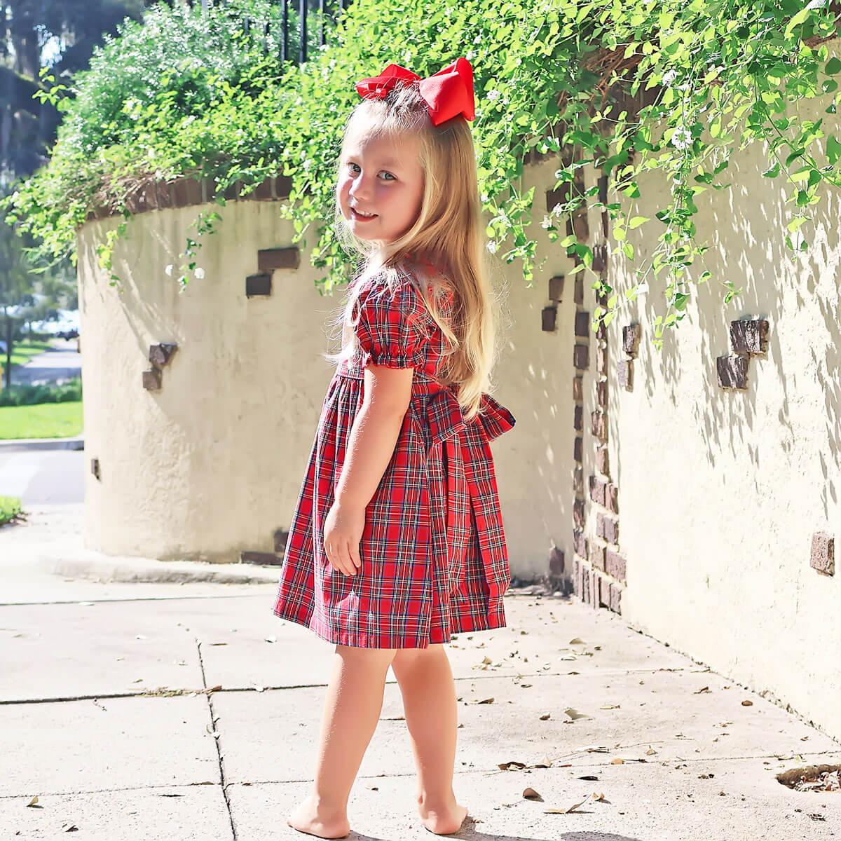 Westmount Plaid Red Sash Dress