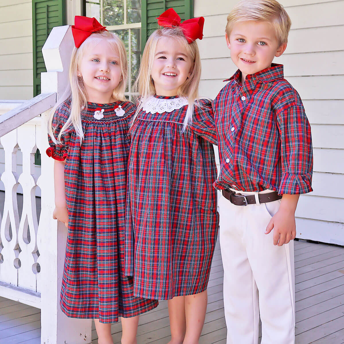 Boy fashion smocked christmas outfits