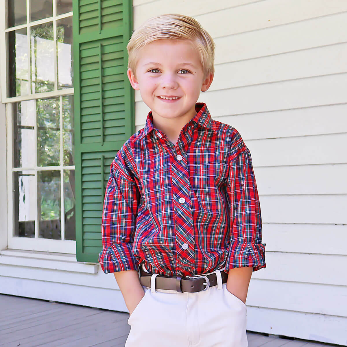 boys christmas dress shirt Baby And Toddler Boys Christmas Truck Poplin Button Up Shirt
