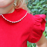 Red Corduroy Sally Dress