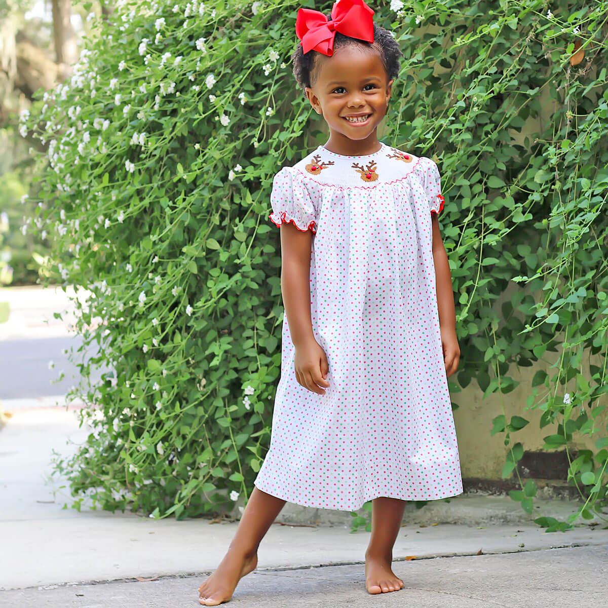 white christmas dresses Mudpie Smocked Plaid Christmas Dress main image 1