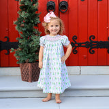 Sweet Nutcracker Smocked Bishop Dress