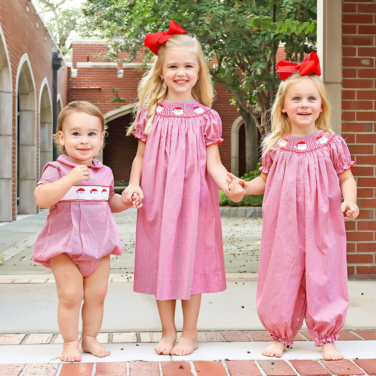 Santa's Favorite Smocked Bishop Dress