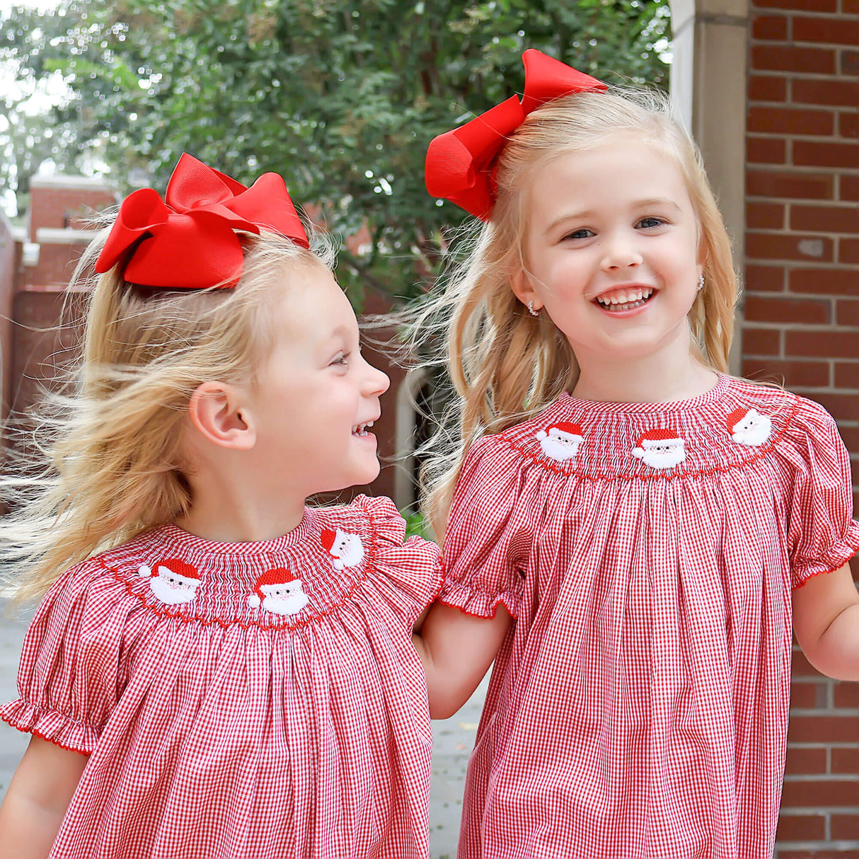 Santa's Favorite Smocked Bishop Dress