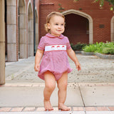 Santa's Favorite Smocked Collared Bubble