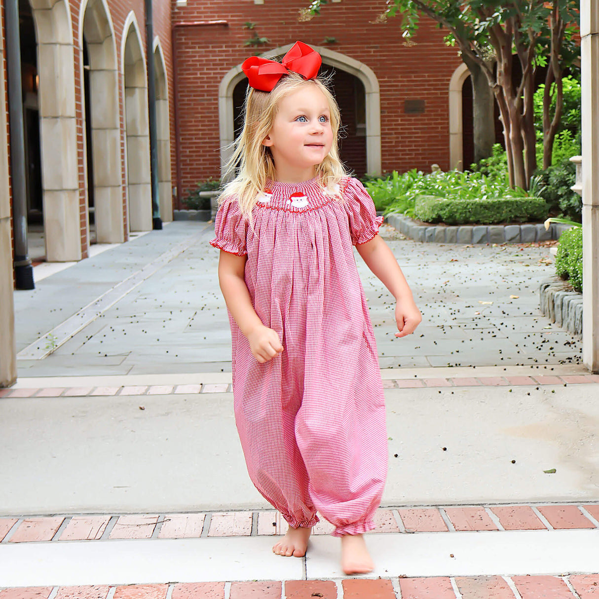 Santa's Favorite Smocked Long Bubble