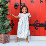 Bow Wreath Smocked Bishop Dress