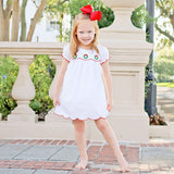 Christmas Wreath White Amelia Dress