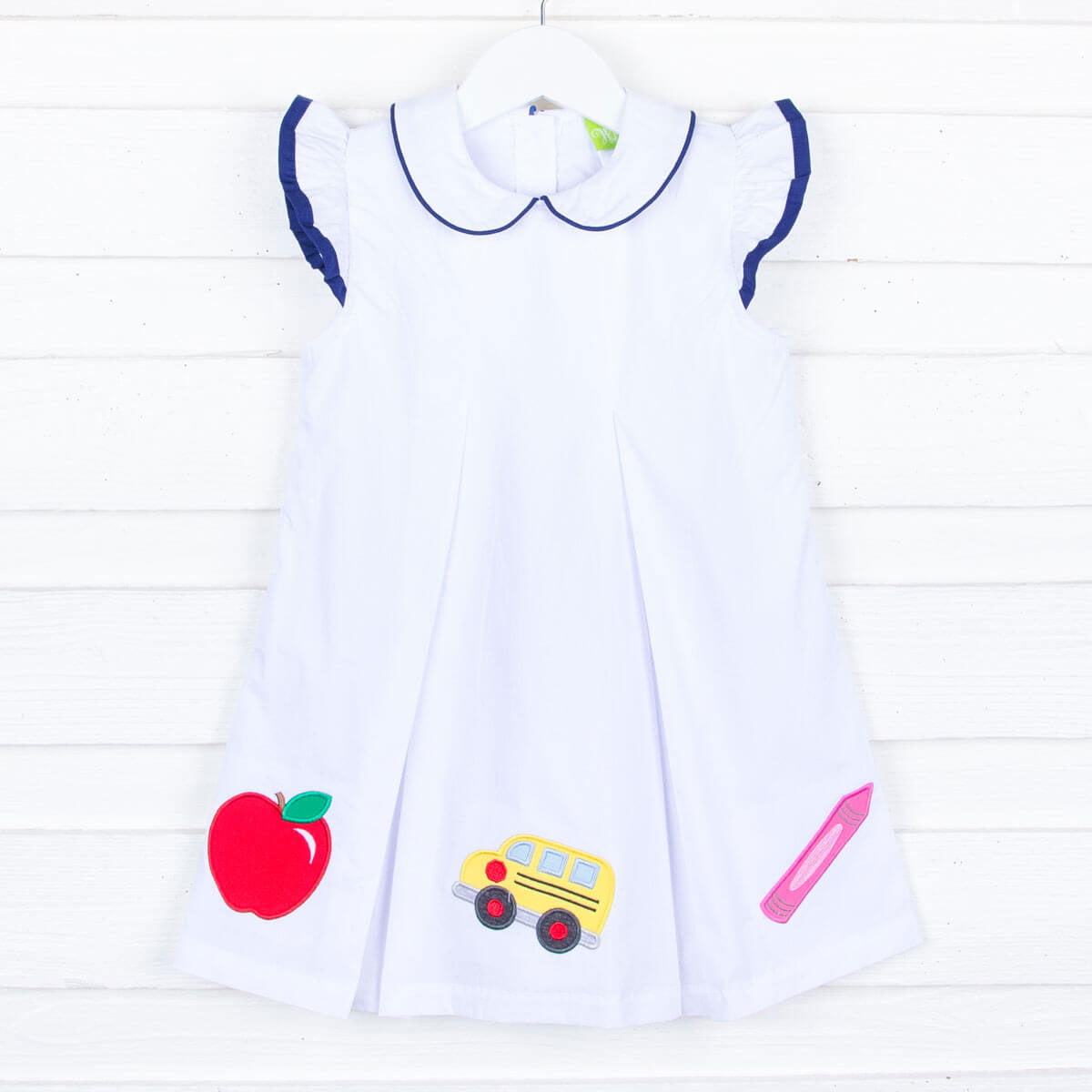 School Time Claire White Dress