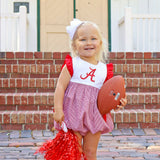 Alabama Embroidered Red Gingham Bubble