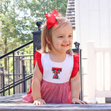 Texas Tech Embroidered Red Gingham Bubble