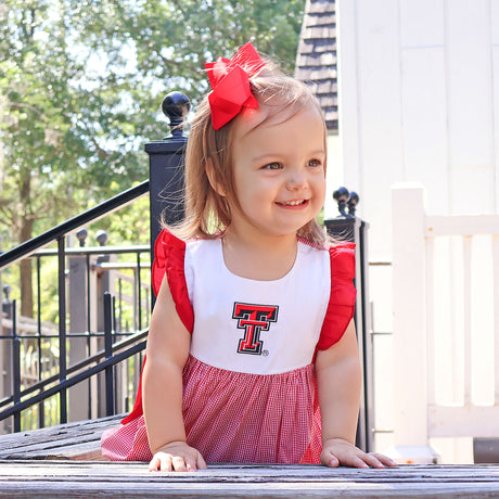 Texas Tech Embroidered Red Gingham Bubble