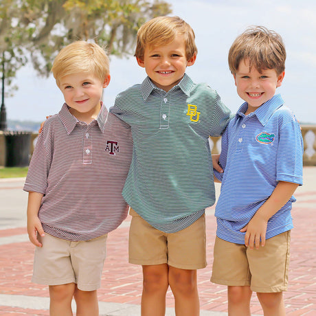 LSU Embroidered Purple Performance Polo