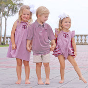 Texas A&M Embroidered Maroon Performance Polo