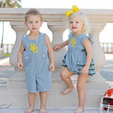 Baylor Embroidered Hunter Green Ruffle Bubble