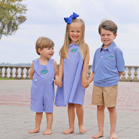 Florida Embroidered Royal Blue Dress
