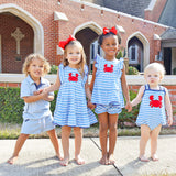 Ocean Crab Blue Stripe Kaylee Dress