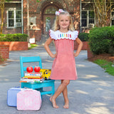 Rainbow Crayon Red Gingham Amelia Dress