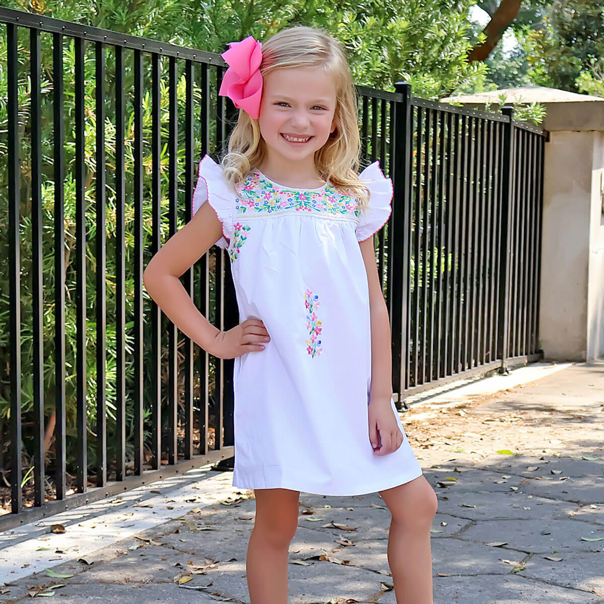 Colorful Embroidered Beach Dress by Classic Whimsy - Girls Dresses