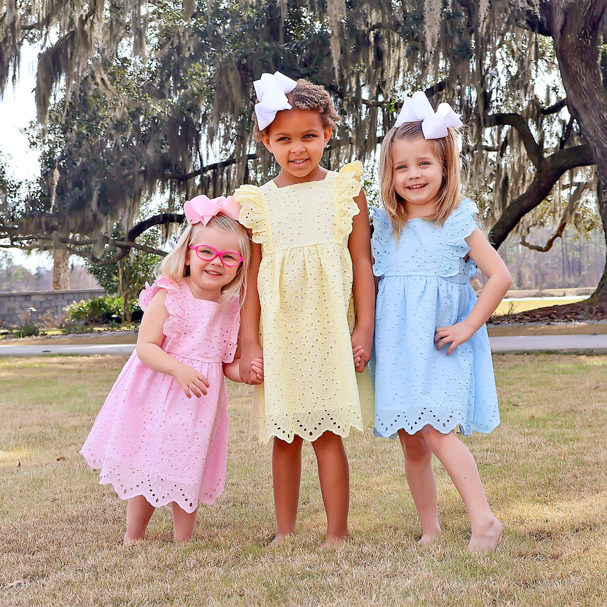 Light Blue Eyelet Dress