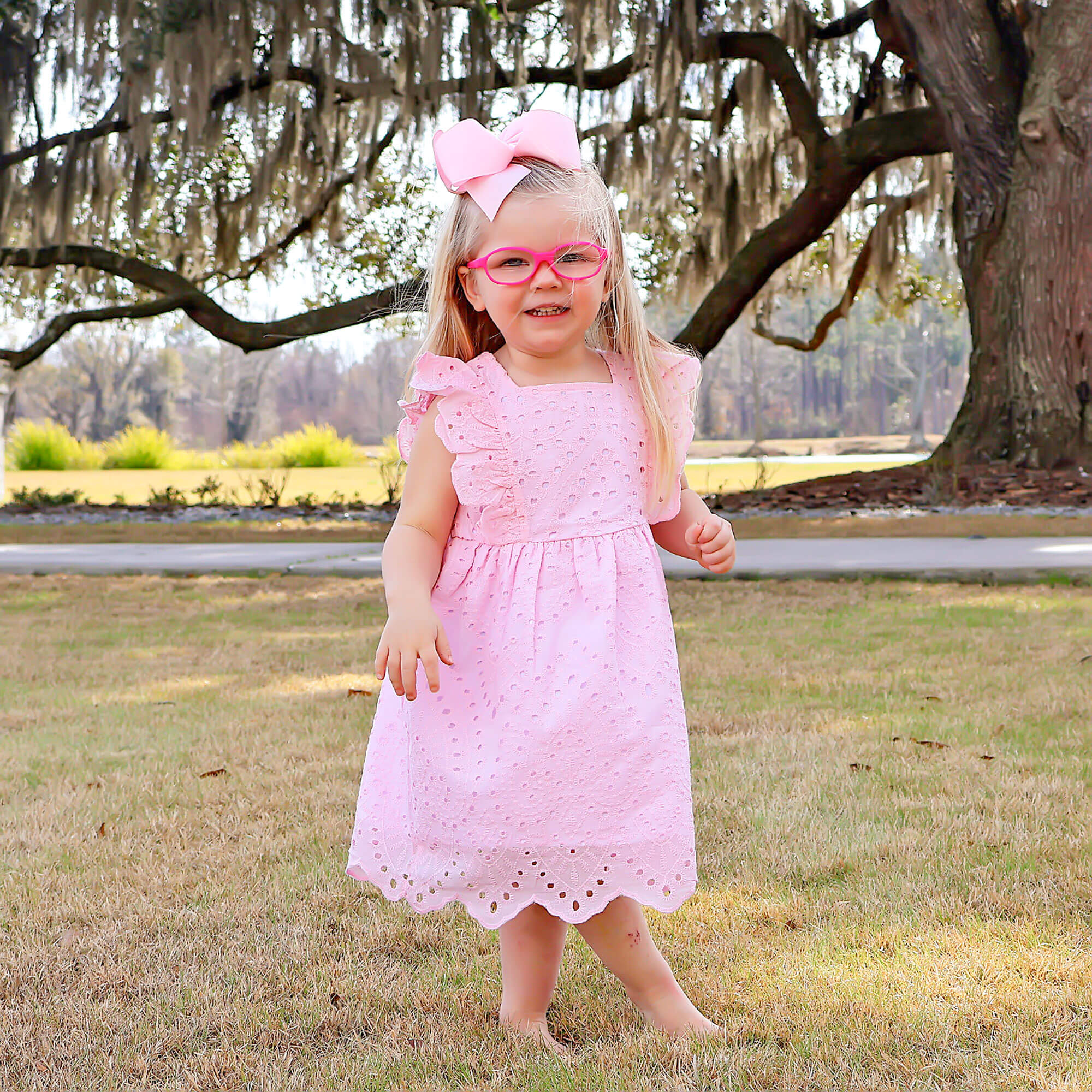 Pink Eyelet Dress – Classic Whimsy