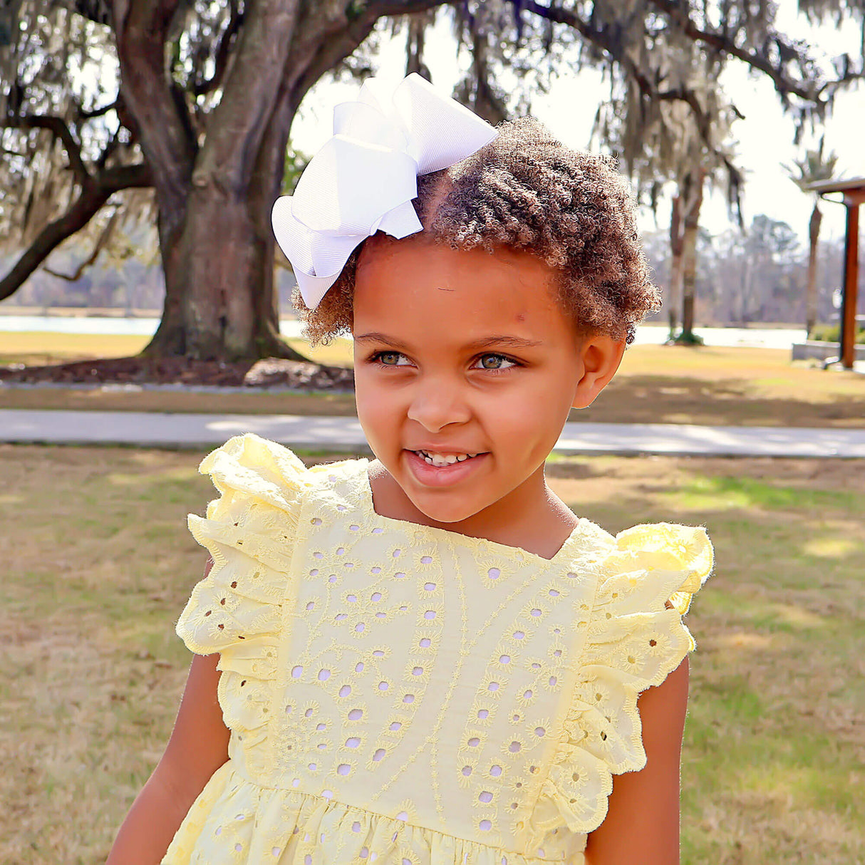 Yellow Eyelet Dress